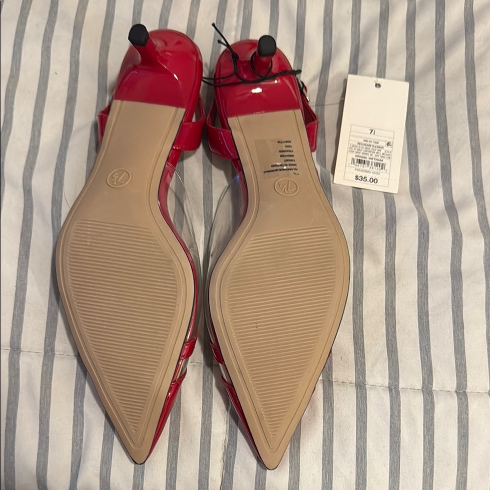 a new day Red and Transparent Slingback Heels - Picture 4 of 4